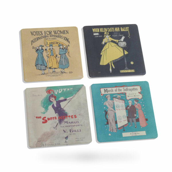 Historic Artwork Stone Coaster Set